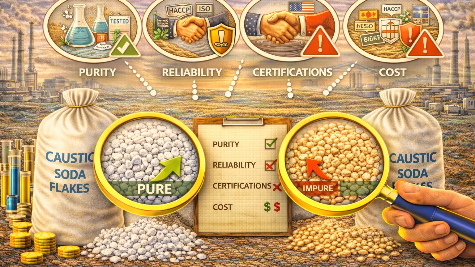 How To Compare Two Caustic Soda Flake Suppliers