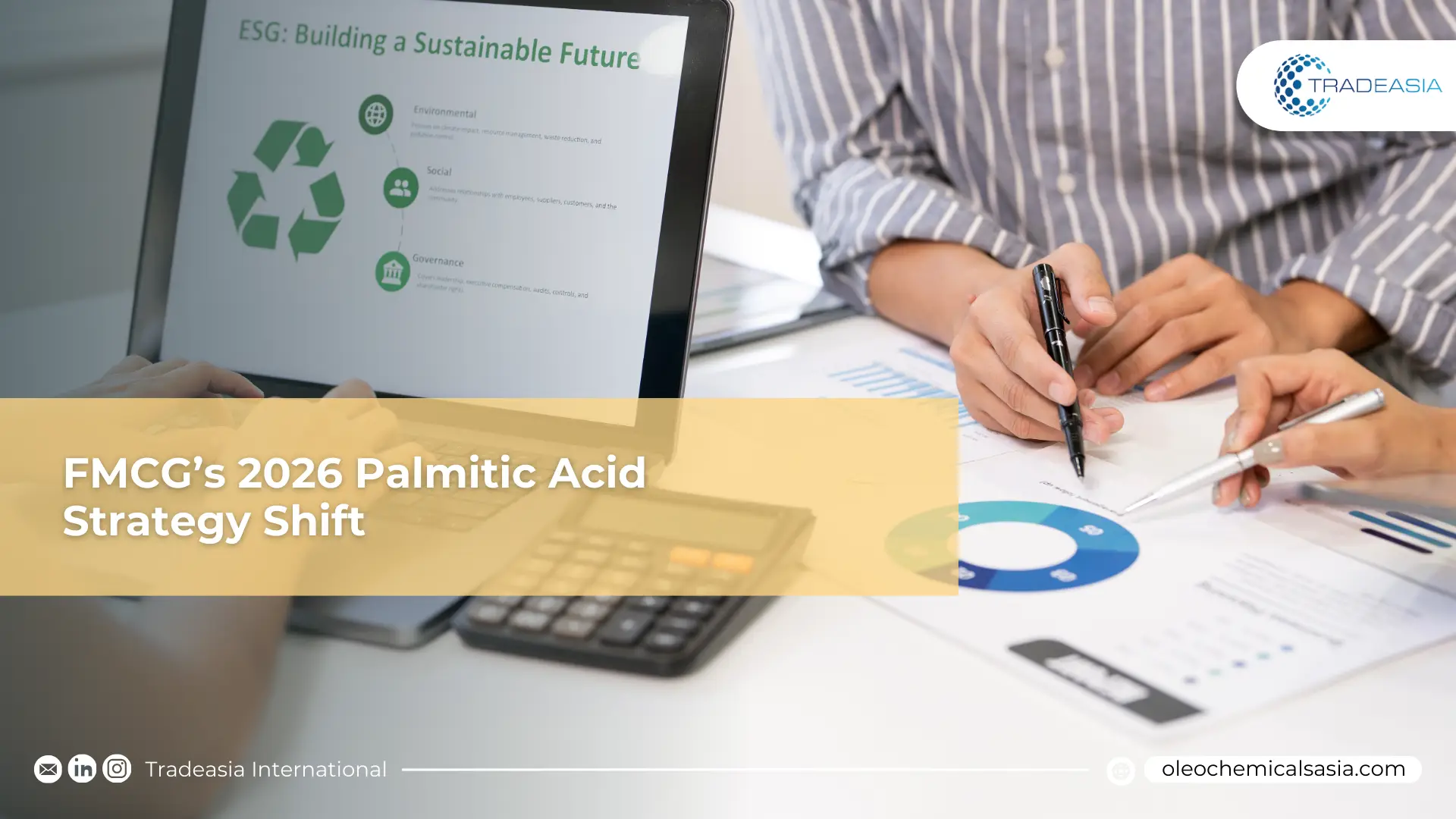 High-purity Palmitic Acid samples in a sustainable laboratory setting representing green chemistry mandates