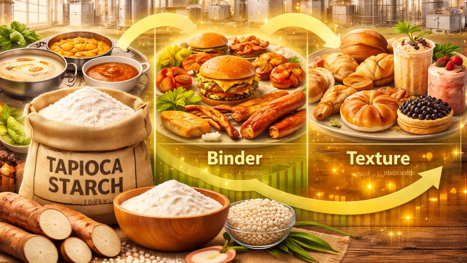 Tapioca Starch in Food Manufacturing with chemtradeasia.com