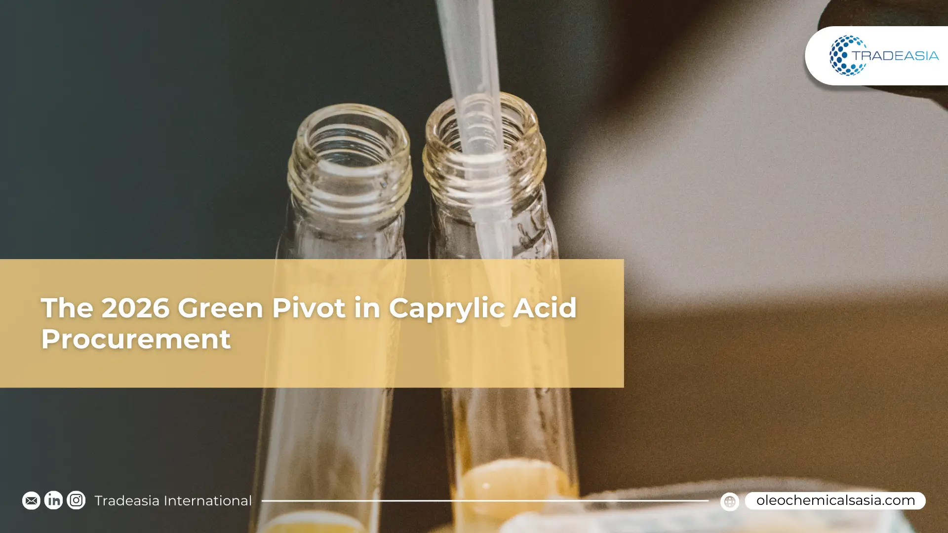 High-purity Caprylic Acid liquid in a laboratory setting for pharmaceutical and FMCG applications
