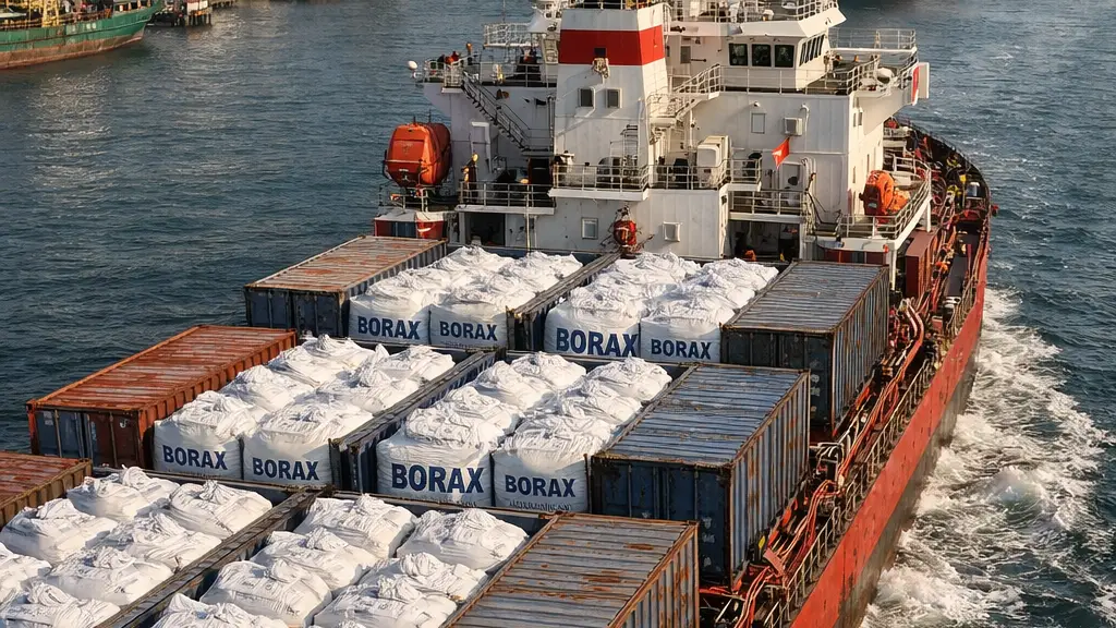 Borax decahydrate bulk cargo loading