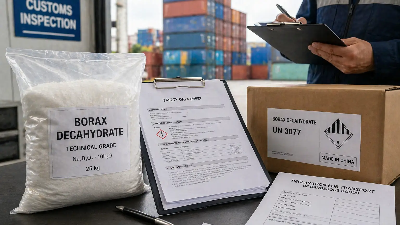 Borax Decahydrate Shipping: Labels, SDS, and Declarations