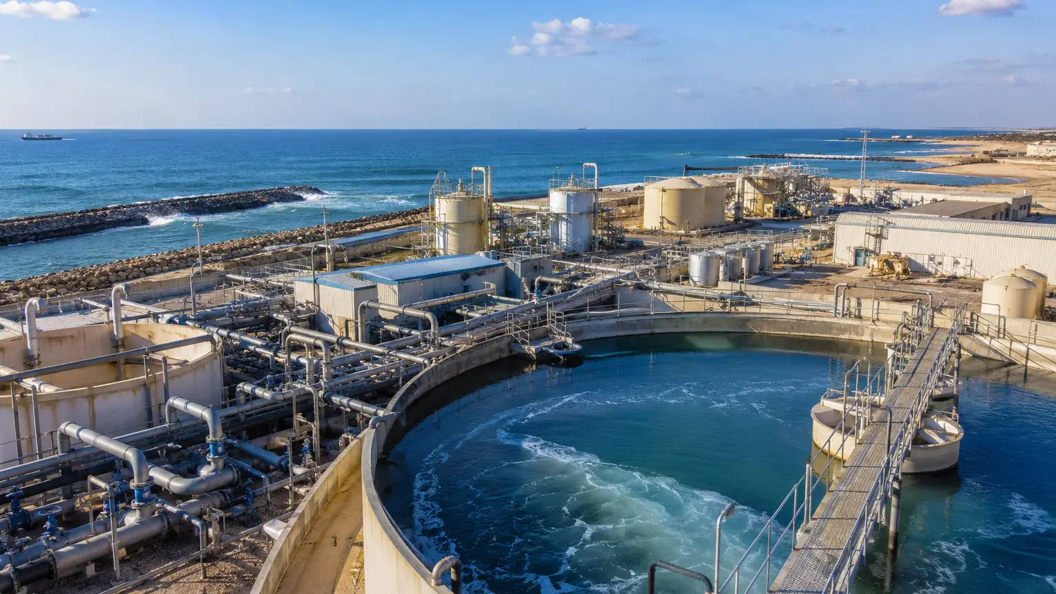 Desalination plant using polyaluminium chloride in water pre-treatment processes in 2026.