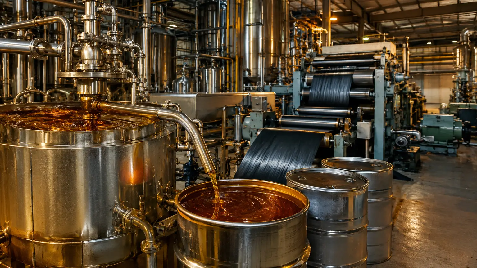 Gum turpentine oil used in Indonesia’s adhesive and rubber manufacturing industries.