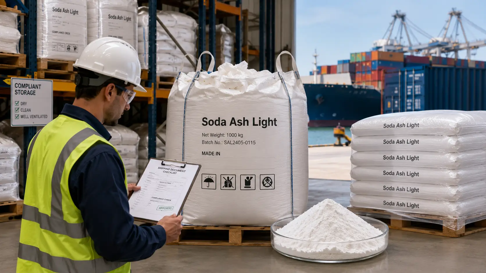 Soda Ash Light Storage and Transport Compliance