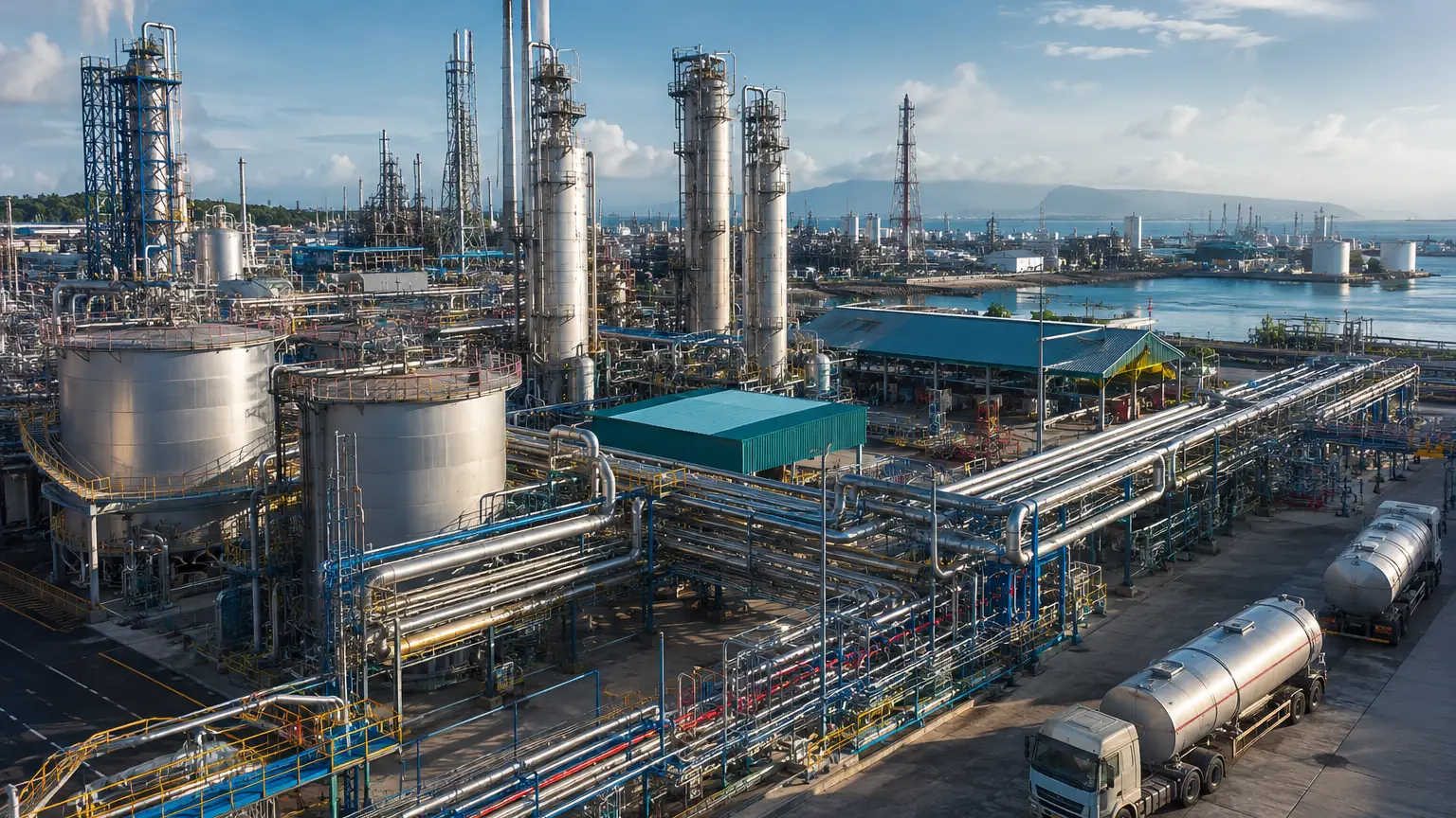 Hydrochloric acid production and storage facility in Indonesia supporting industrial chemical supply chains in 2026.