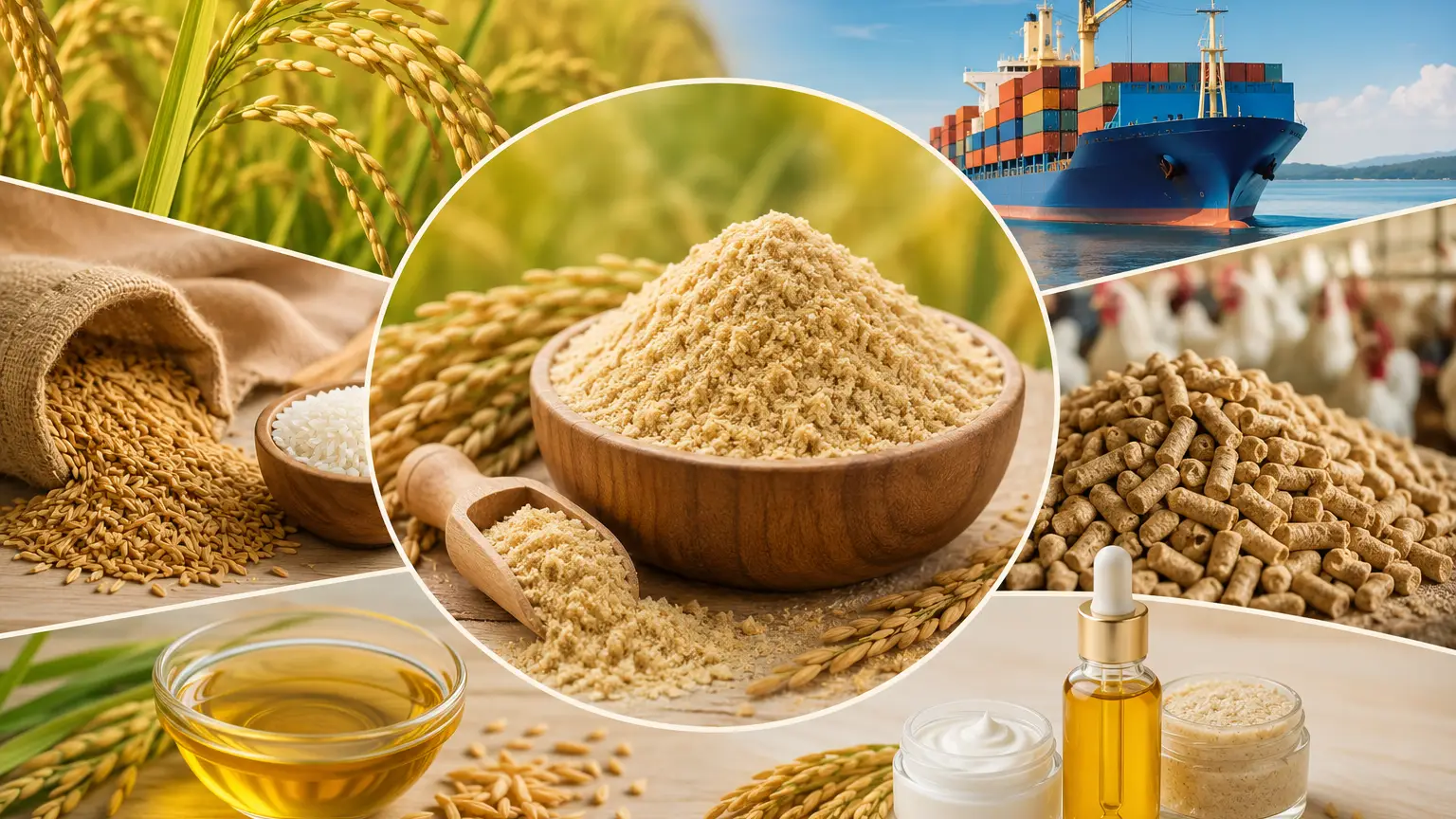 Deoiled Rice Bran Supplier for Feed Applications
