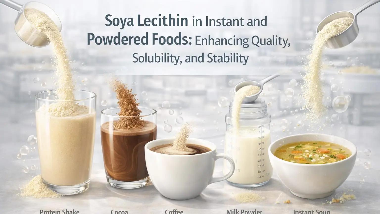 Soya Lecithin in Instant and Powdered Foods: Enhancing Quality, Solubility, and Stability