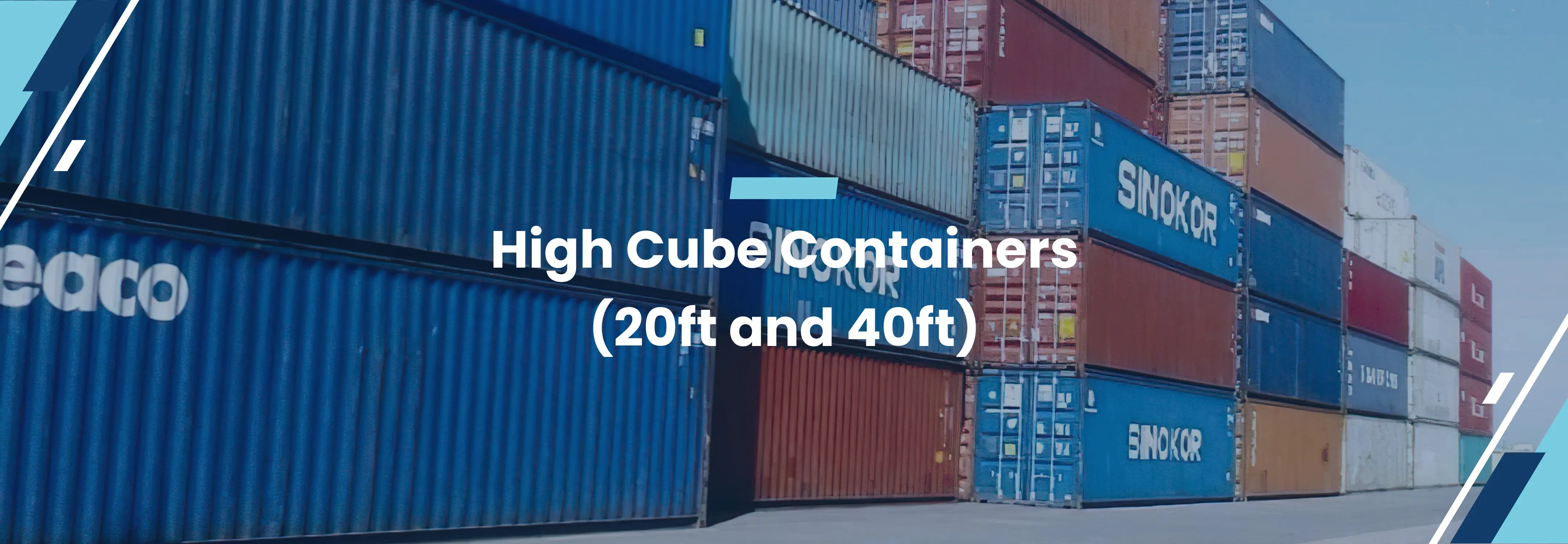 Banner of High Cube Containers