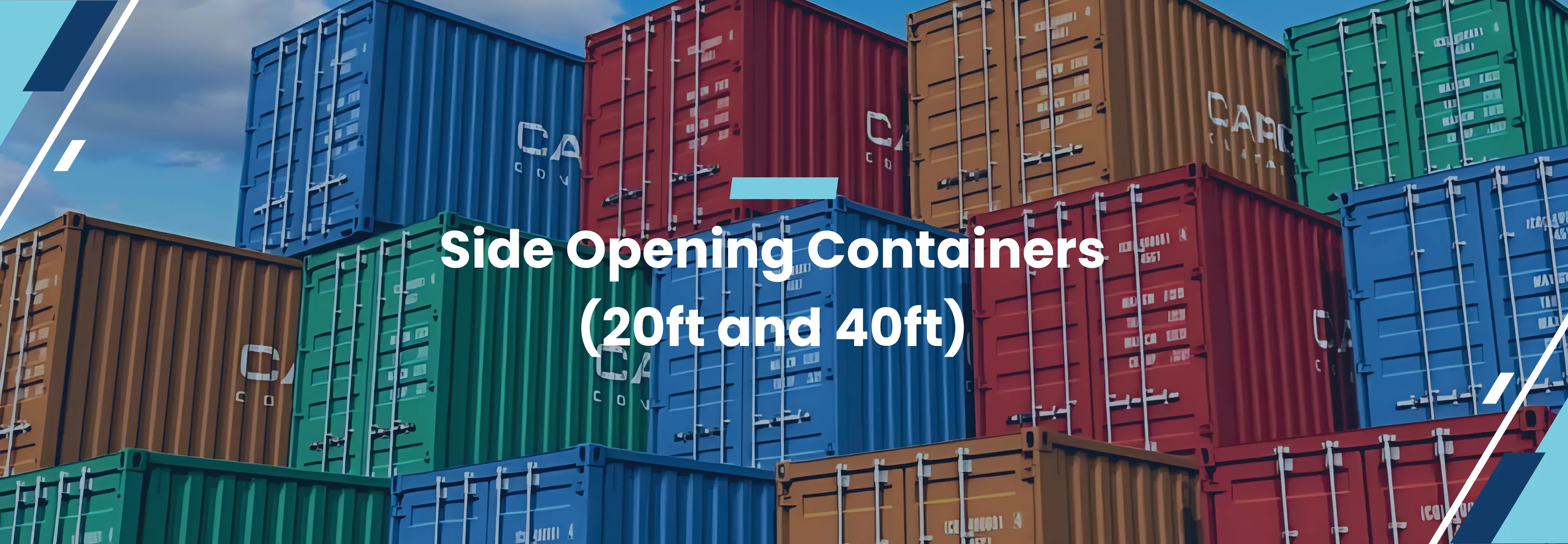 Banner of Side Opening Containers