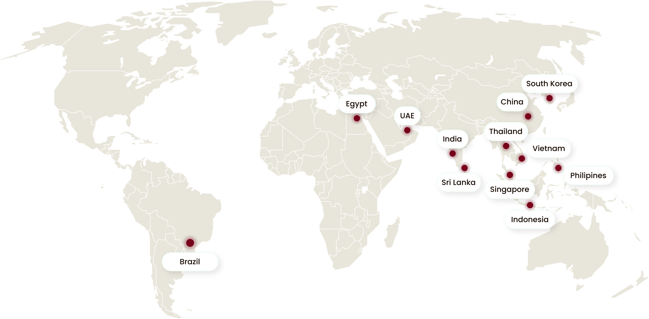Map Share Food Additives Asia
