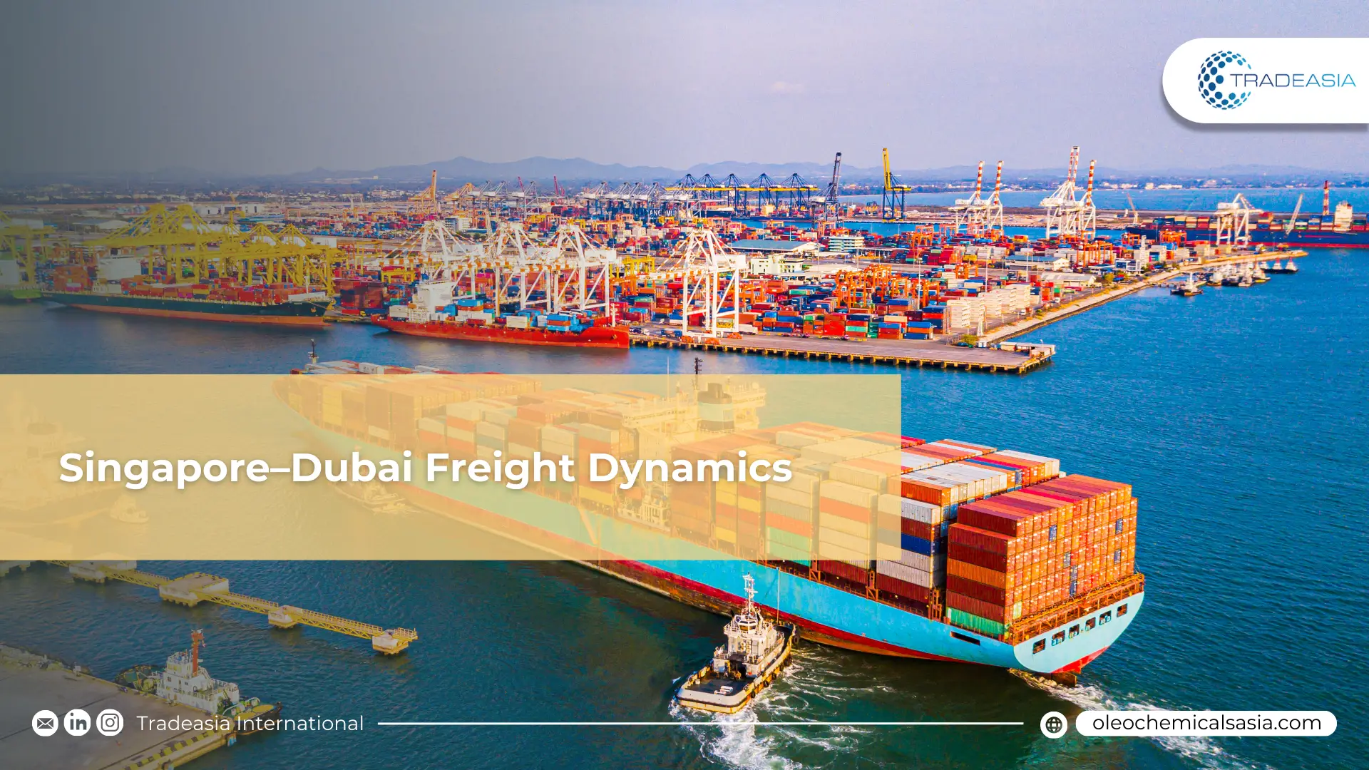 A chemical tanker transporting liquid oleochemicals from Singapore to the Middle East.