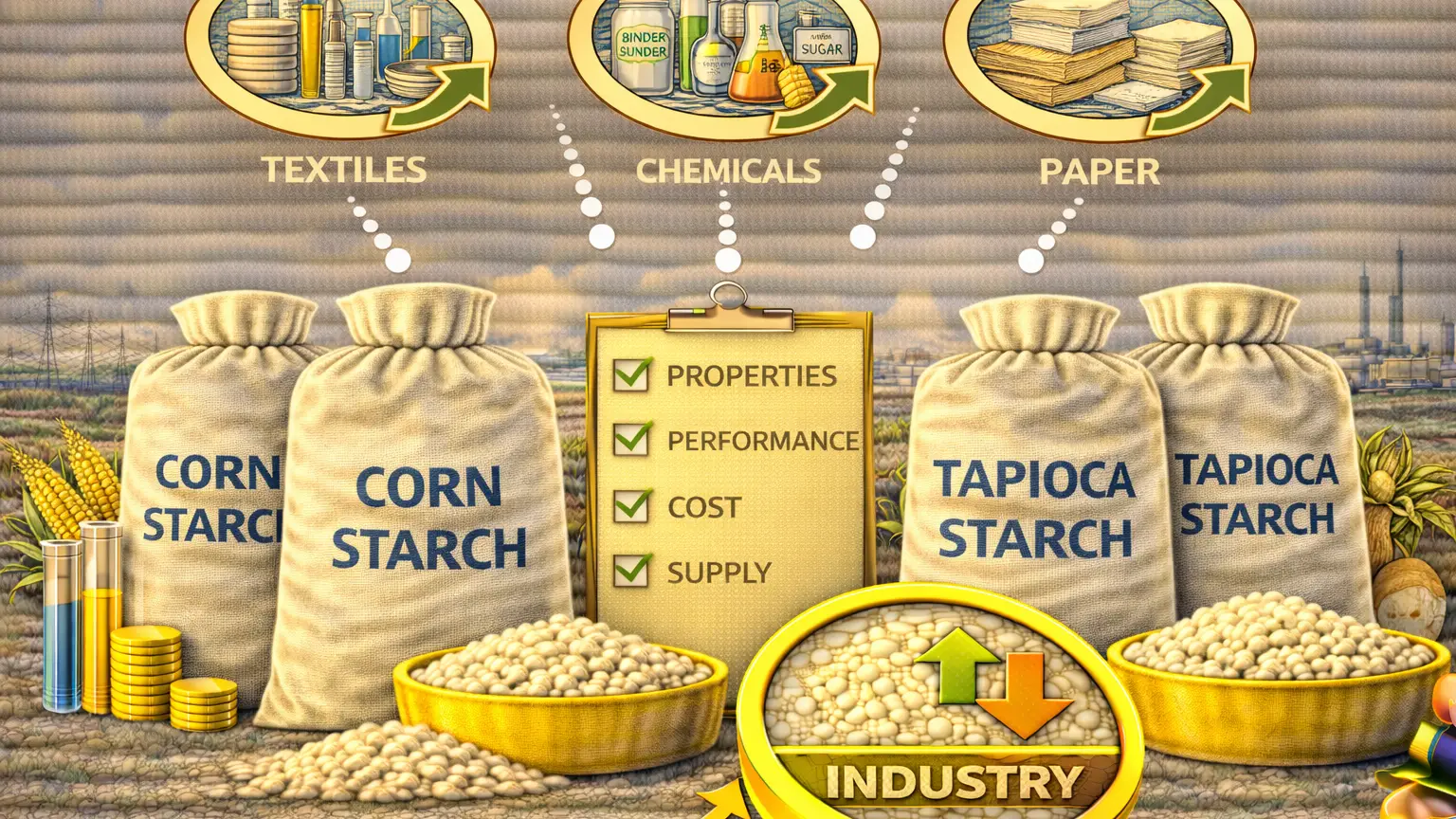 Corn vs Tapioca Starch in Industrial Use