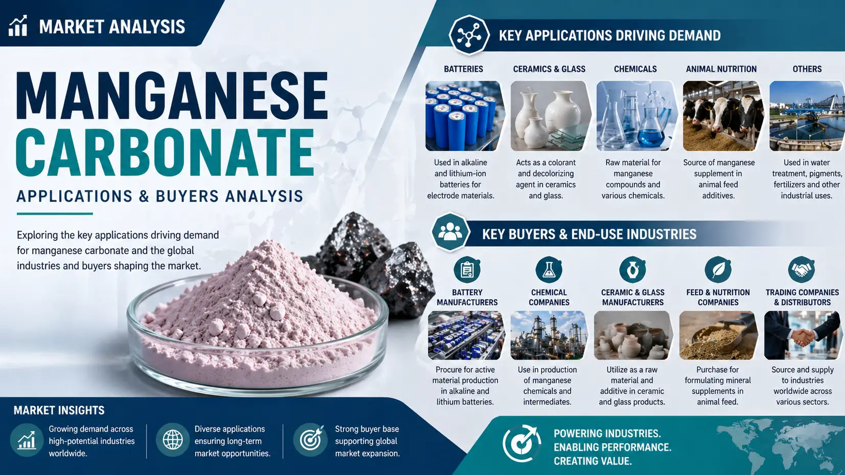 Article Banner of Manganese Carbonate Market 2026: Applications, Buyers & Demand Trends