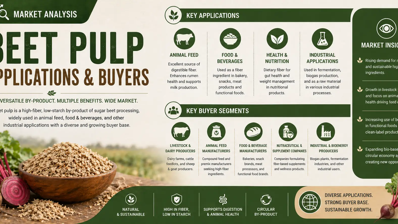 Article Banner of Beet Pulp Market 2026: Applications, Buyers, Pricing & Global Supply Trends