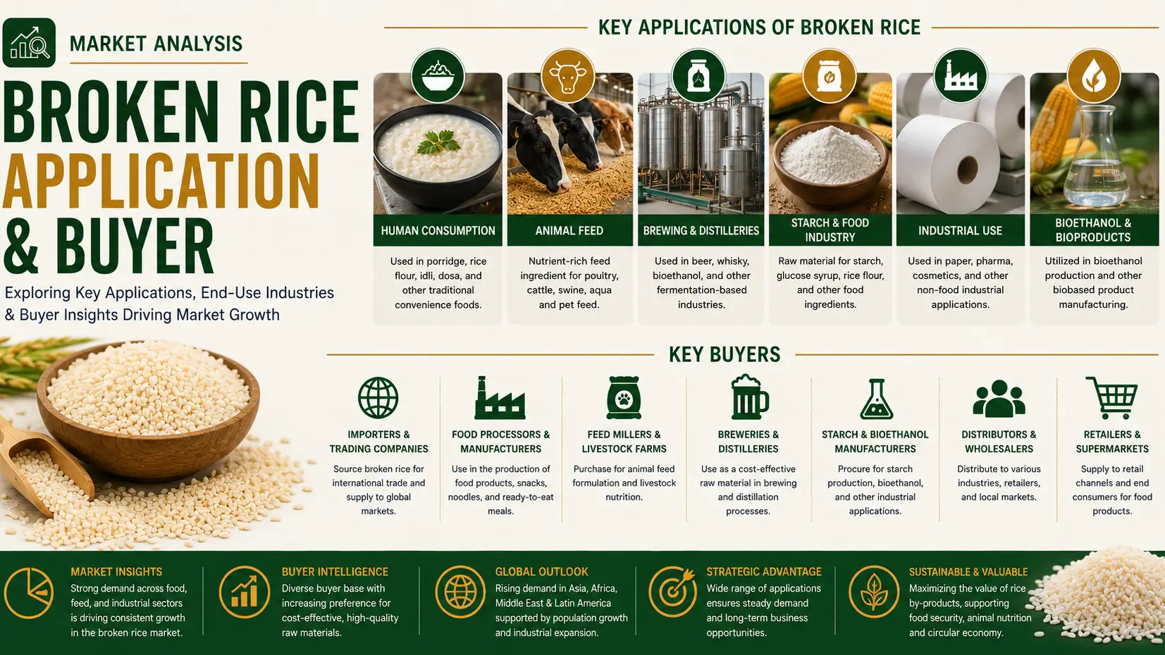 Article Banner of Broken Rice Market 2026: Applications, Buyers and Global Demand Outlook