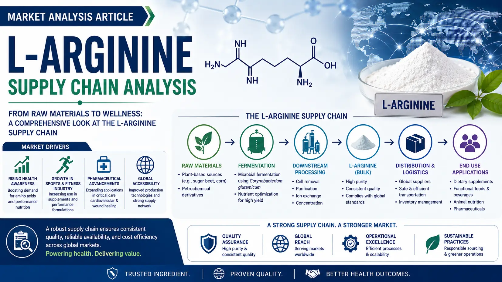 Article Banner of Global L-Arginine Supply Chain Market 2026: Logistics, Capacity & Pricing