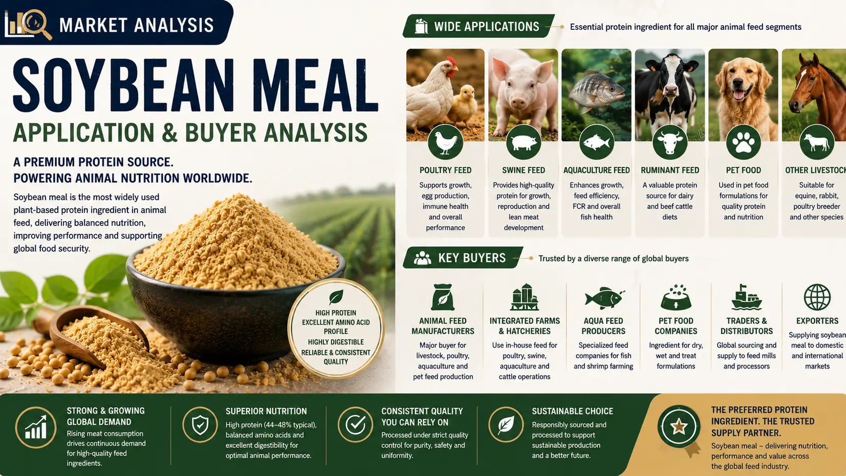 Article Banner of Soybean Meal Market 2026: Expanding Feed Applications and Global Buyer Demand