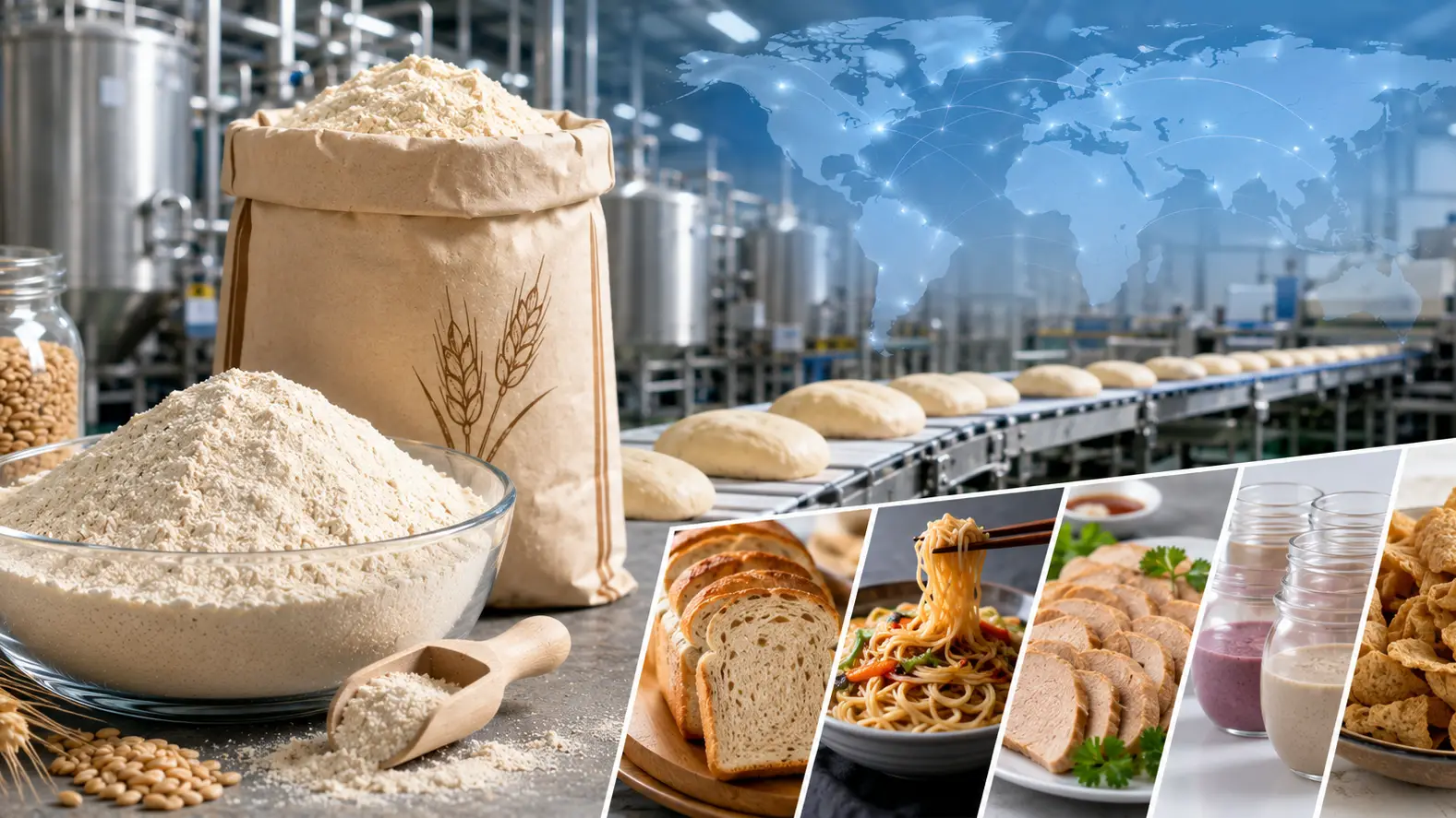 Vital Wheat Gluten in Industrial Food Manufacturing and Protein Applications