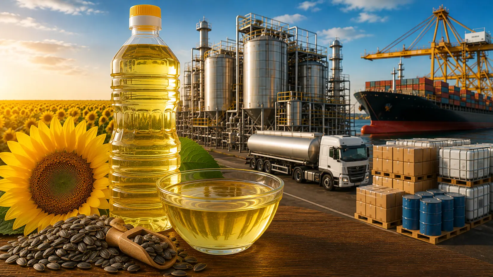 Industrial Applications and Global Supply Insights for Refined Sunflower Oil